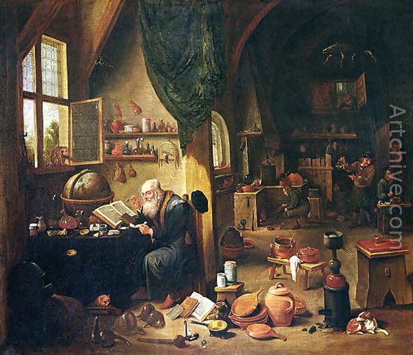 An Alchemist in his Workshop by David Teniers the Younger
